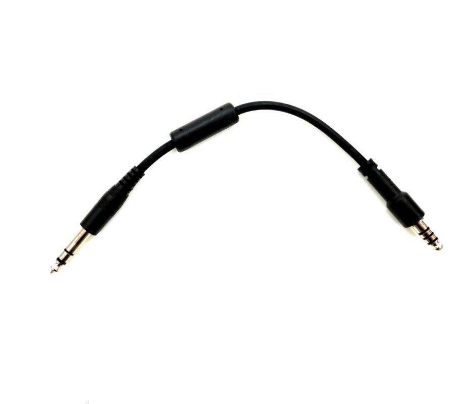 Intercom 6.3 Jack 3 way Plug to 4 way Stilo plug Adaptor Amplified